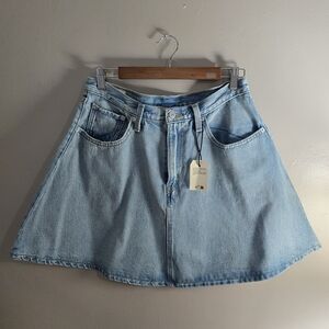 Levi's Light Blue A-Line Denim Skirt - Brand New